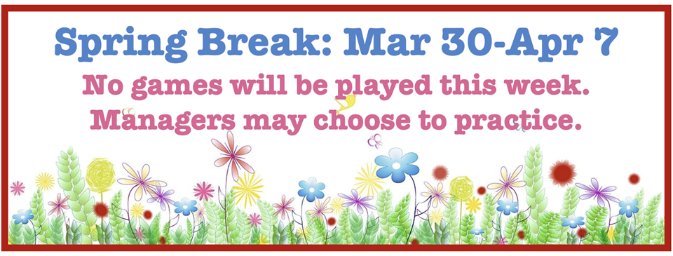 Spring Break: Mar 30-Apr 7