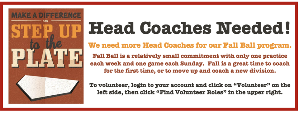 Fall Ball Managers Needed!