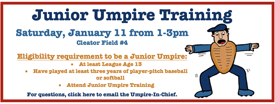 Spring Junior Umpire Training